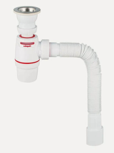Изображение товара Сифон для мойки 30987083 1 1/2"х40 мм WIRQUIN NEO Air System система воздушный клапан с выпуском D 70 мм и гибким соединением 40/50