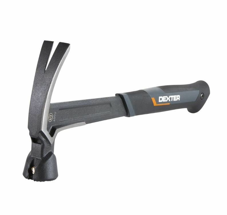 Молоток-гвоздодер Dexter Pro 450 г фиберглассовая рукоятка