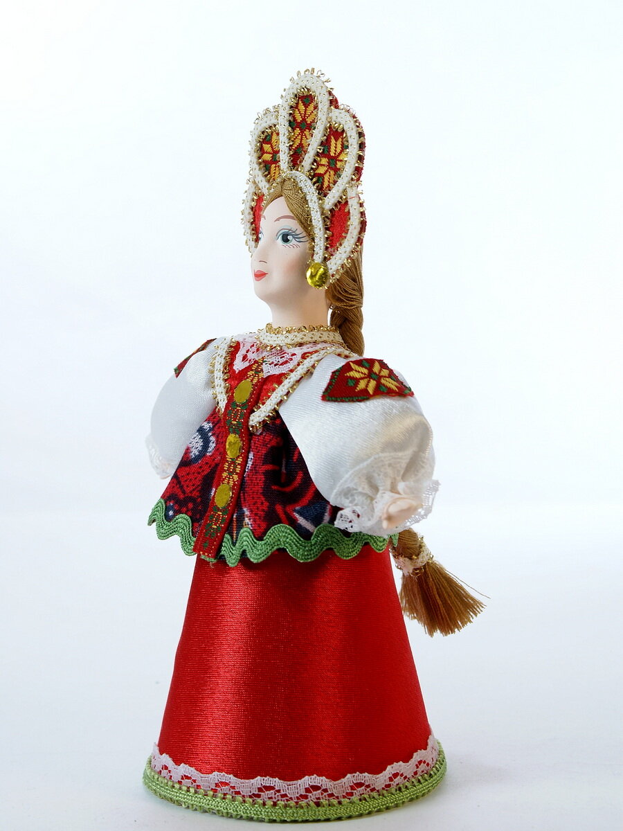Кукла коллекционная в девичьем русском костюме — фото 1
