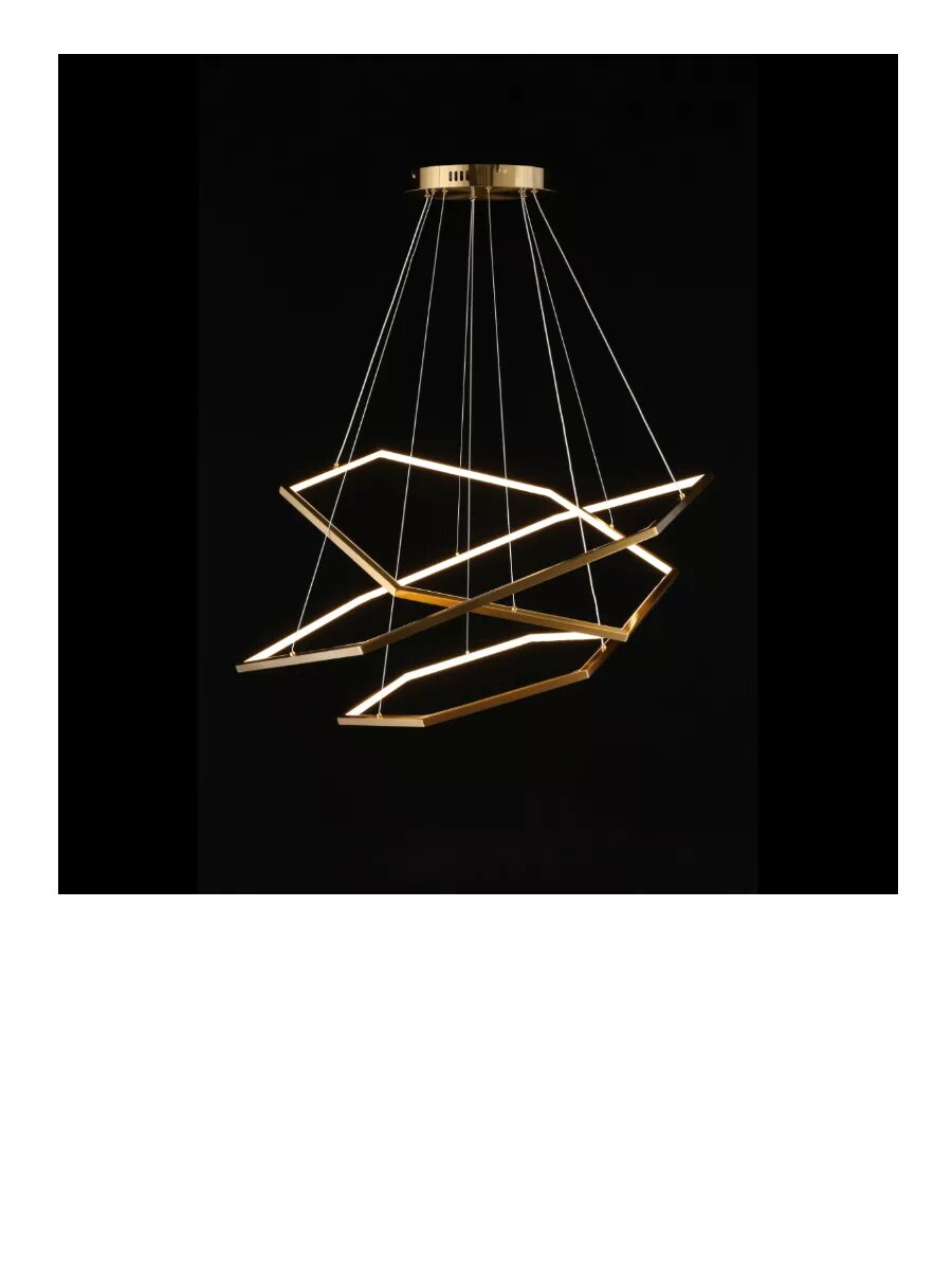 Люстра Aployt APL.021.03.136, сатиновое золото, белый, цоколь LED, 136 Вт, свет теплый белый, для гостиной