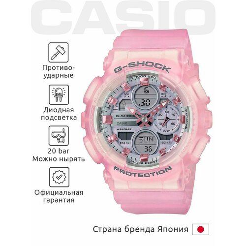 фото Наручные часы casio g-shock, серый/розовый