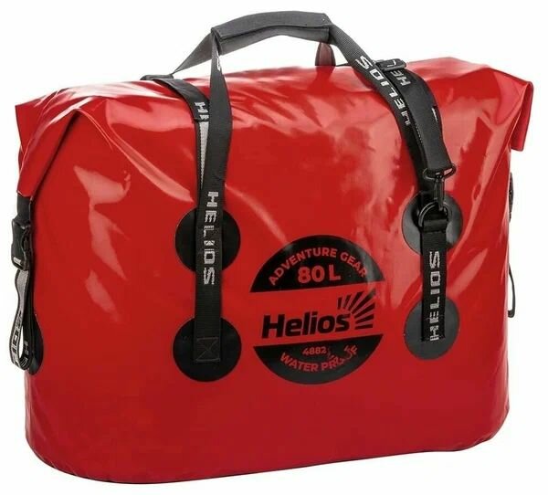 Гермосумка 80л (ПВХ, красный/черный) Helios — фото 1