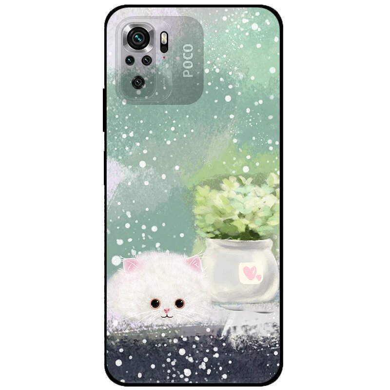 Чехол для Xiaomi Poco M5s Белый, no.77