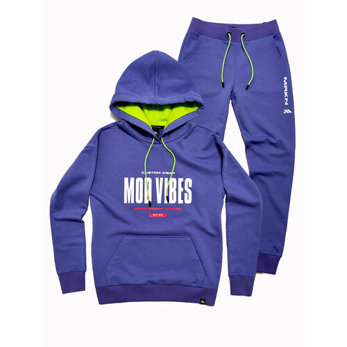 фото Костюм спортивный mrkn brand sportswear mod vibes худи+джогерры, размер m, violet