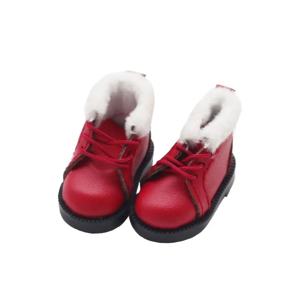 Кукольные зимние ботинки 1/8 BJD для Blythes OB22 ob24 Красный Унисекс