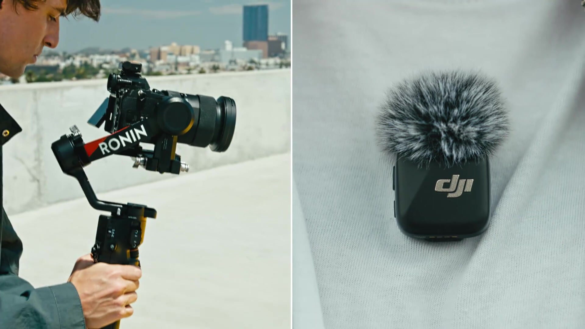 Беспроводной петличный микрофон DJI Mic Mini, в комплекте 2 передатчика, 1 приемник, кейс для зарядки — фото 1