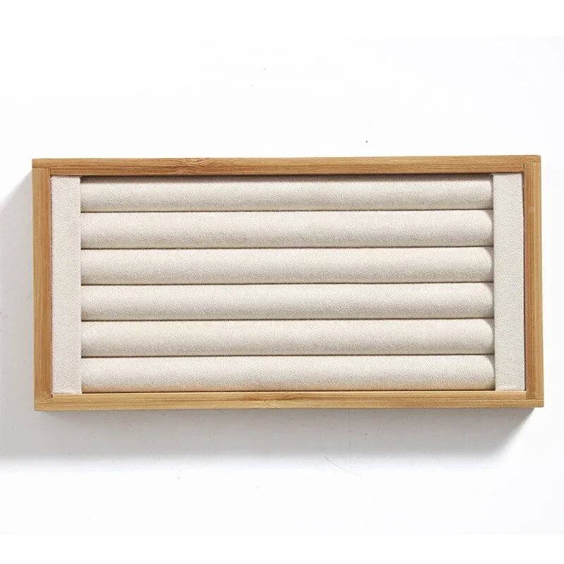 Samonica Бамбуковый дисплей для украшений, Ring Tray