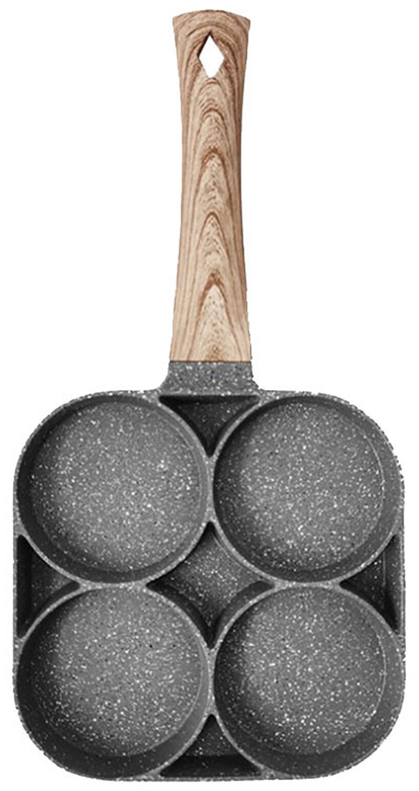 Сковорода четырёхсекционная для омлета/яичницы/блинов, съемная ручка