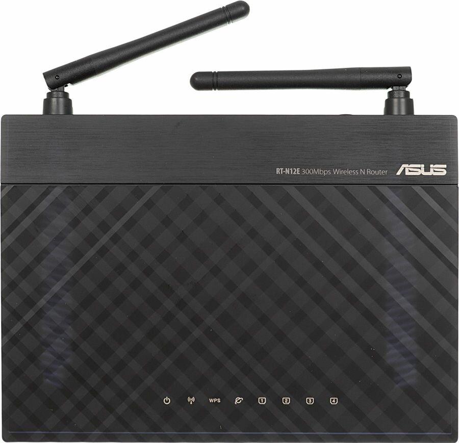 Роутер беспроводной Asus RT-N12E однодиапазонный 2.4 ГГц, черный