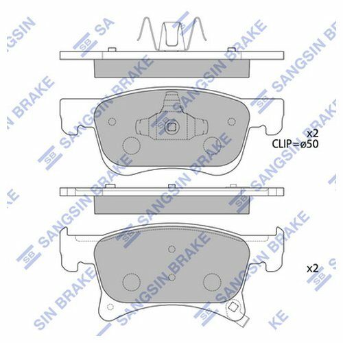 Комплект передних тормозных колодок Hi-Q SP4194 для Opel Adam (2012-н. в.), Opel Corsa (2014-н. в.), Vauxhall Adam (2012-н. в.)