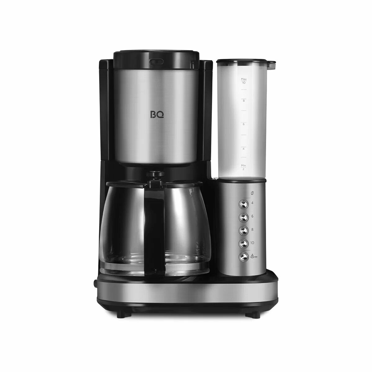 Кофеварка капельная BQ CM7002 , нержавеющая сталь, пластик, черная, 1,25 л