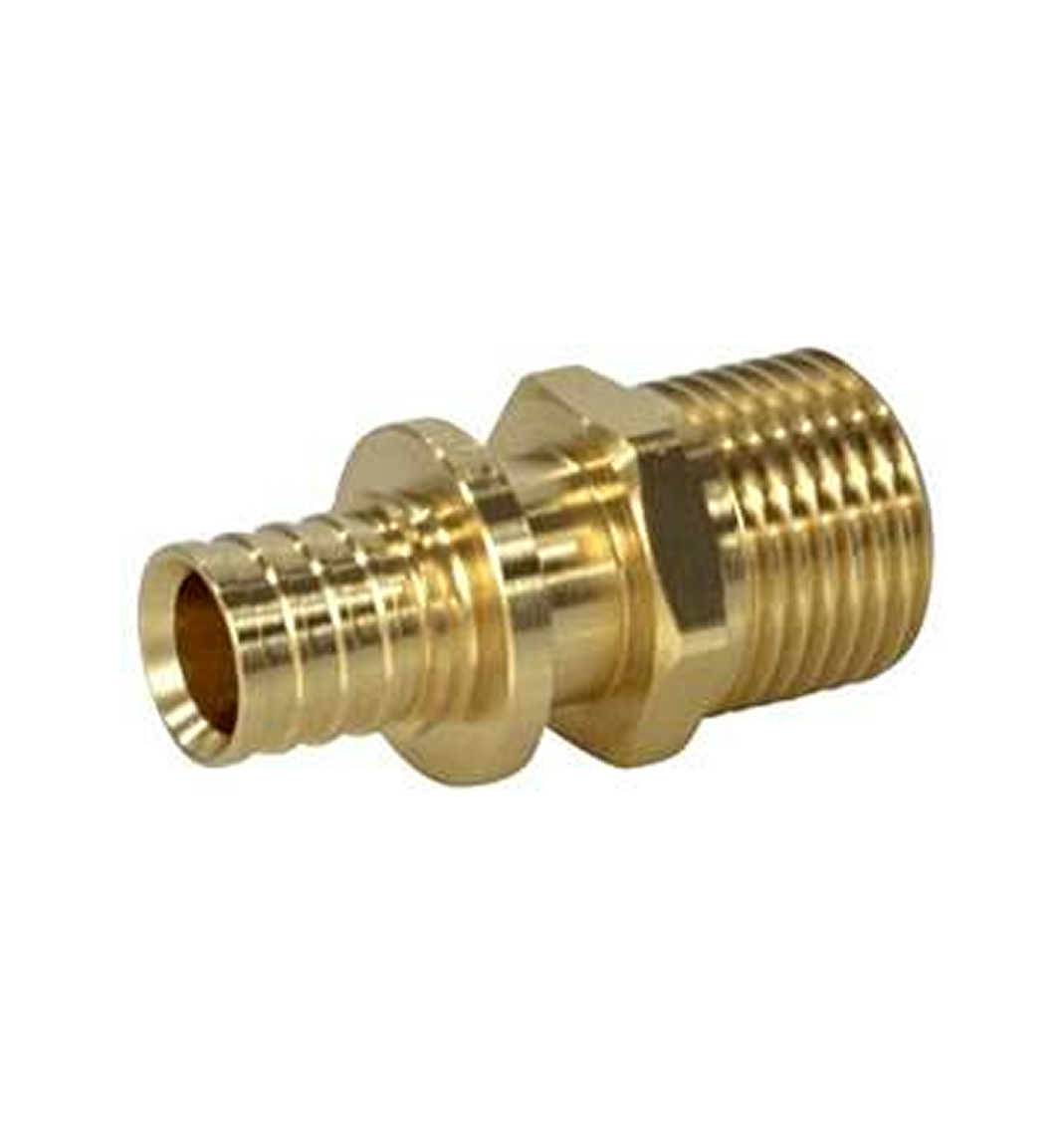 Муфта РОС для PE-X труб латунь аксиальное соединение Дн 20 х 3/4