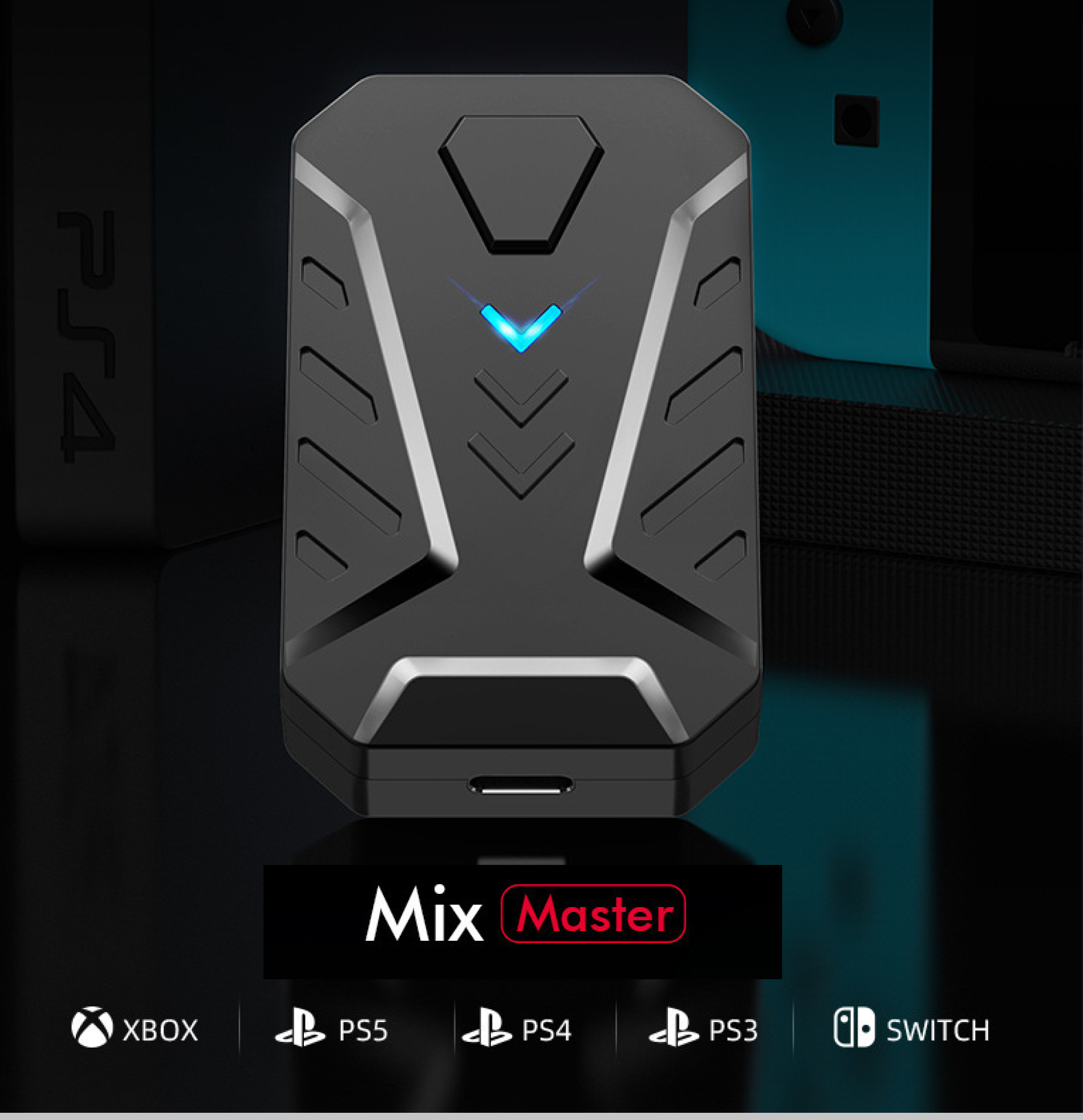 Игровой набор MIX Master Конвертер клавиатура и мышка для игры на PS3, PS4, XBox, Nintendo Switch, PS5 только с Dual Shock 4 игры для PS4 — фото 1