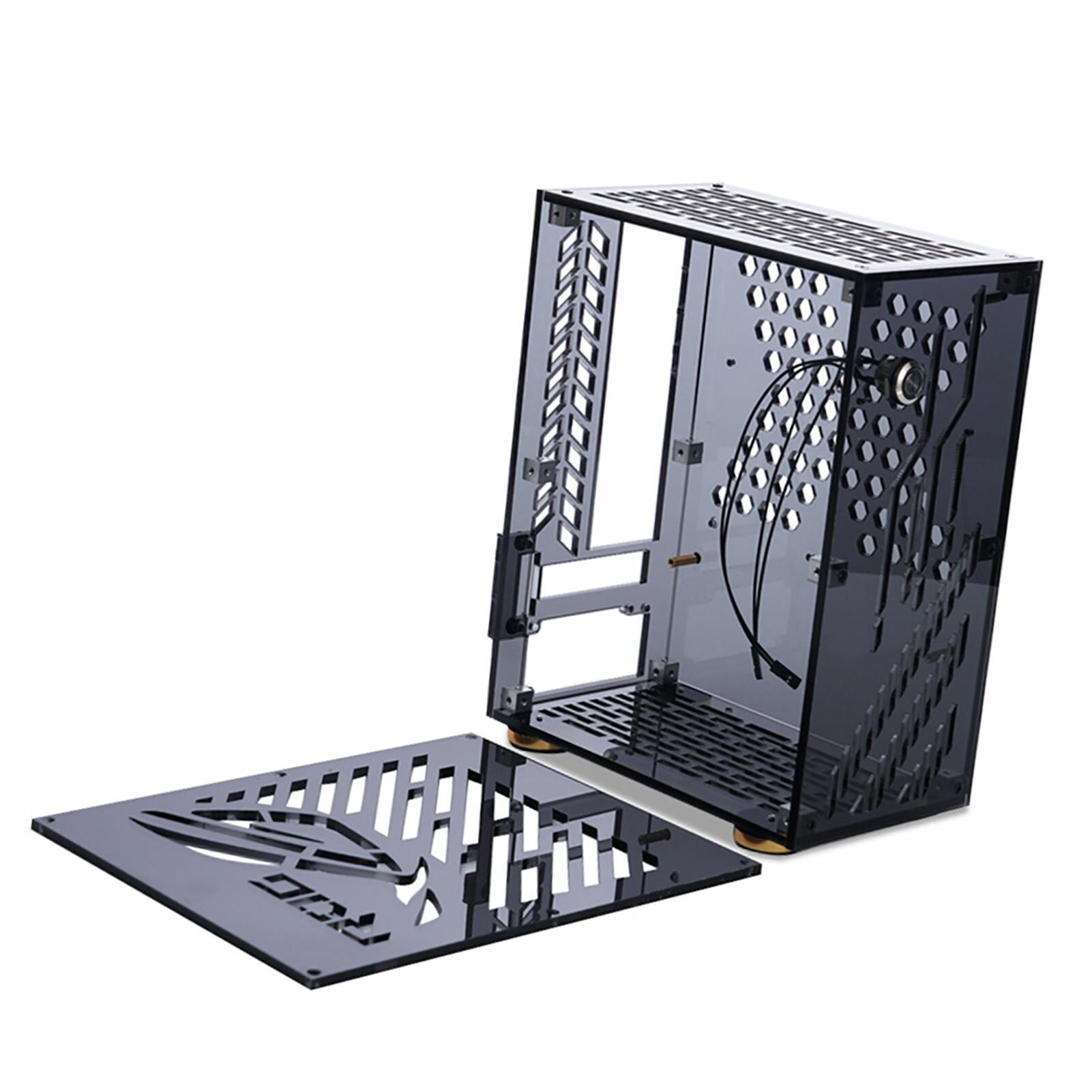 Акриловый корпус Mini ITX, черный корпус компьютера малого форм-фактора