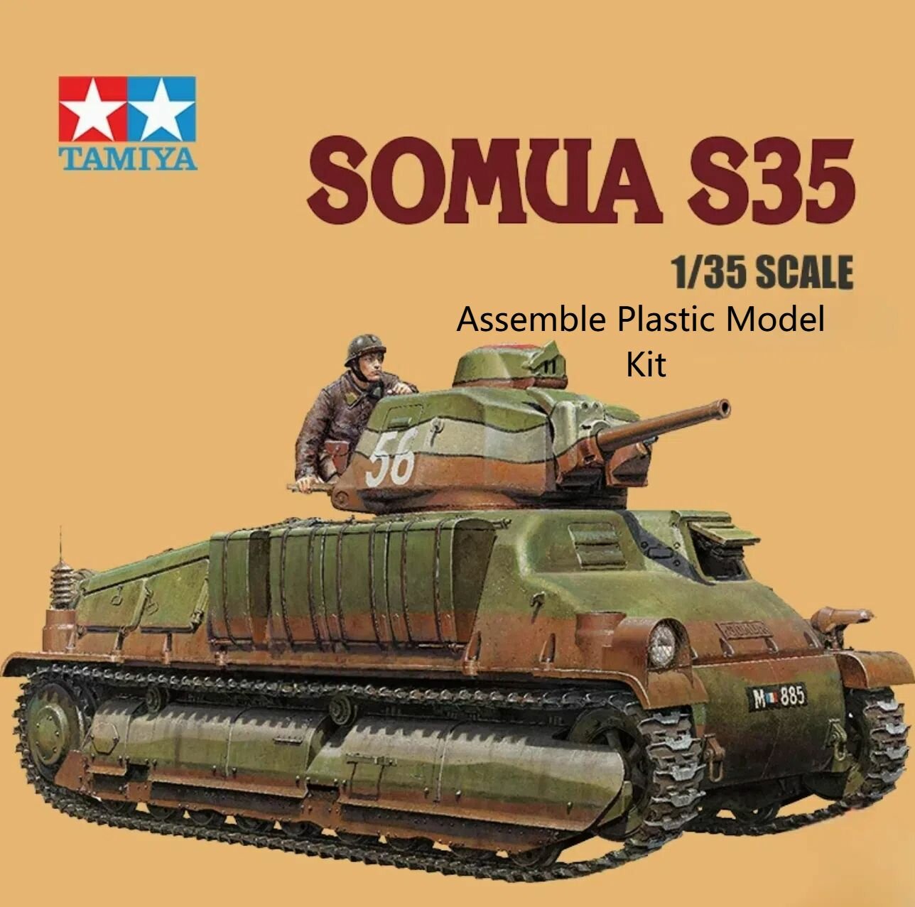 TAMIYA TA35344 1/35 Французский средний танк Somua S35 (пластмассовая модель)