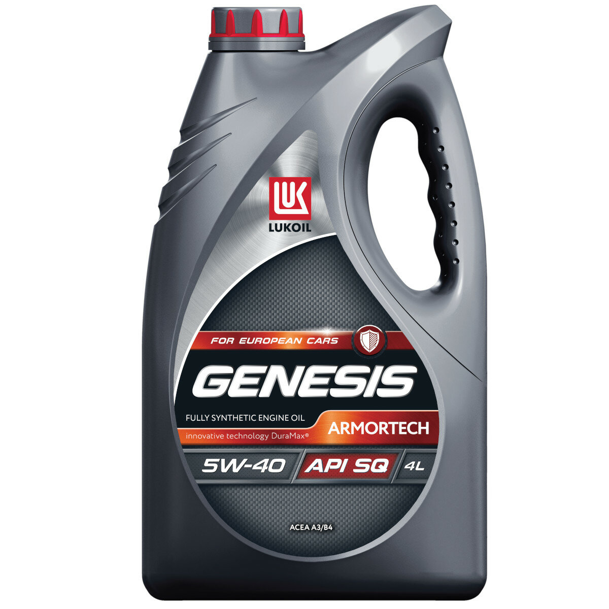 Синтетическое моторное масло ЛУКОЙЛ Genesis Armortech for European Cars 5W-40, 4 л — фото 1