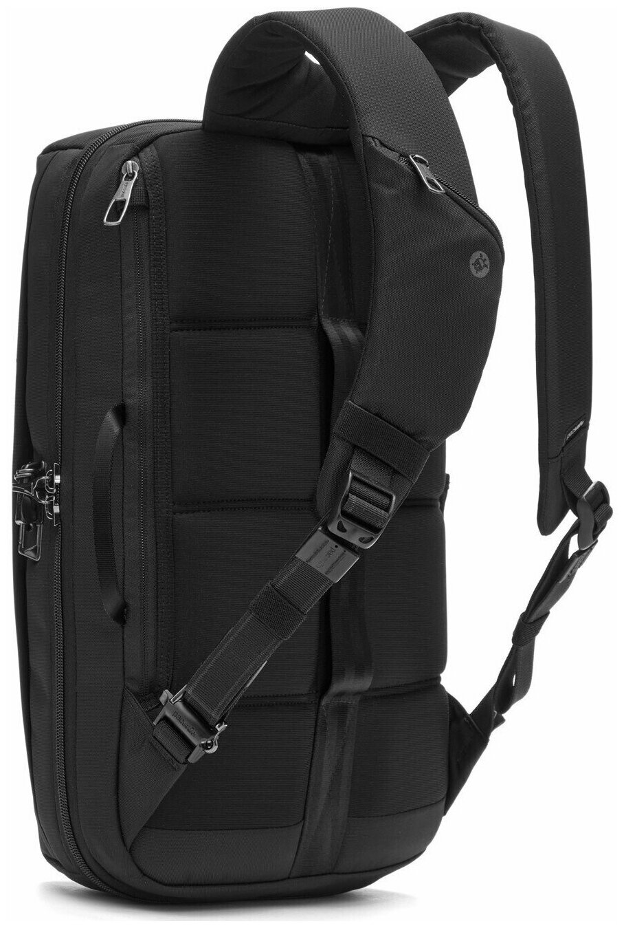 Рюкзак Pacsafe Metrosafe X, антивор, городской, мужской, 18л, чёрный — фото 1