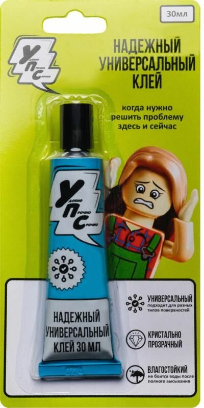 Универсальный клей УПС на блистере в шоубоксе 12 шт 30 мл