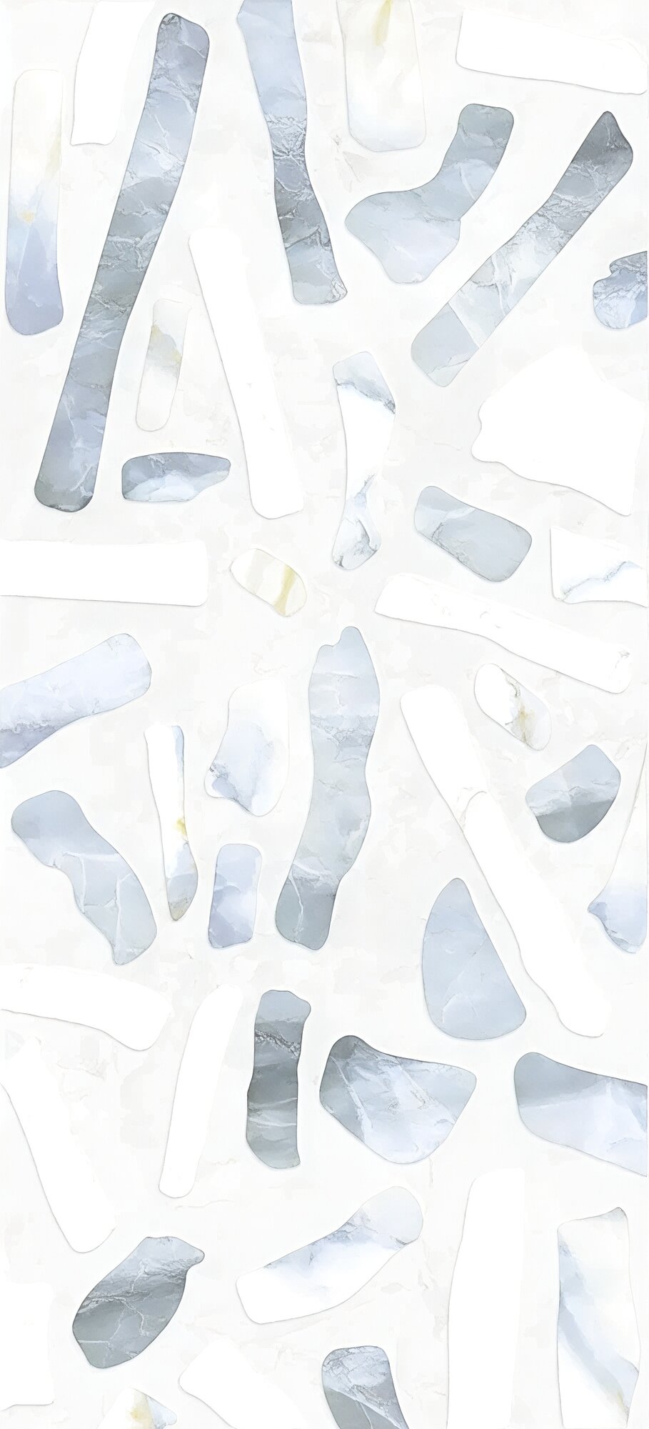 Церсанит Маре плитка настенная 440х200х85мм (12шт) (1.056кв. м) белый/серый