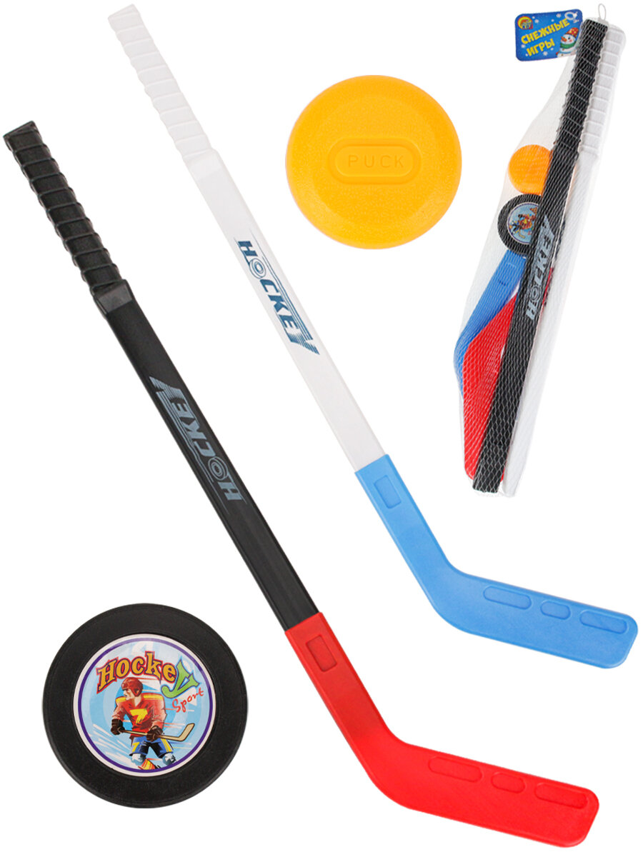 Набор для игры в хоккей (2 клюшки2 шайбы; 17*80 см) в пакете ( Арт. ИК-6860)