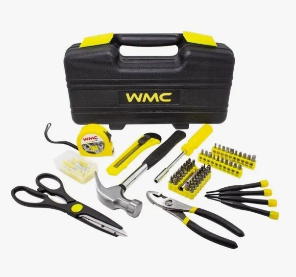 Набор ручных инструментов WMC TOOLS 10142 в пластиковом кейсе 142 предмета — фото 1