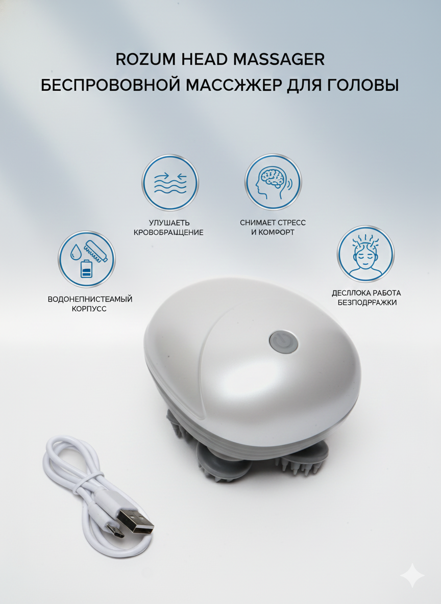 Универсальный массажер для тела, головы, лица, шеи, спины, плеч и ног, водонепроницаемый