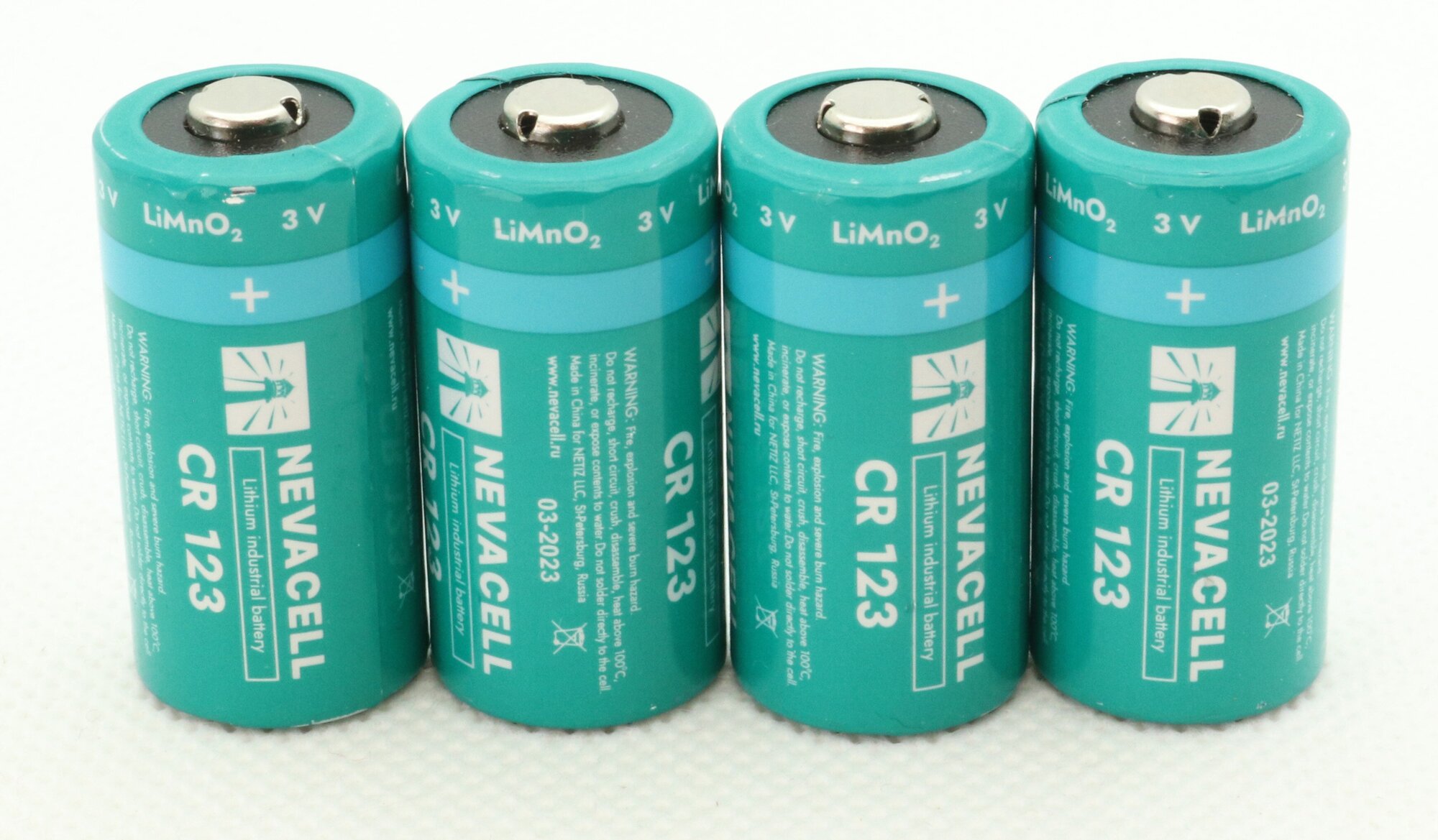 Батарейка NevaCell CR123A 3В литиевая
