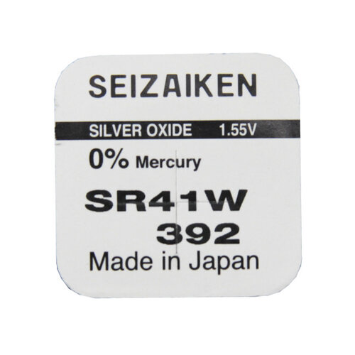 Батарейка SEIZAIKEN 392 (SR41W) Silver Oxide 1.55V (1 шт)