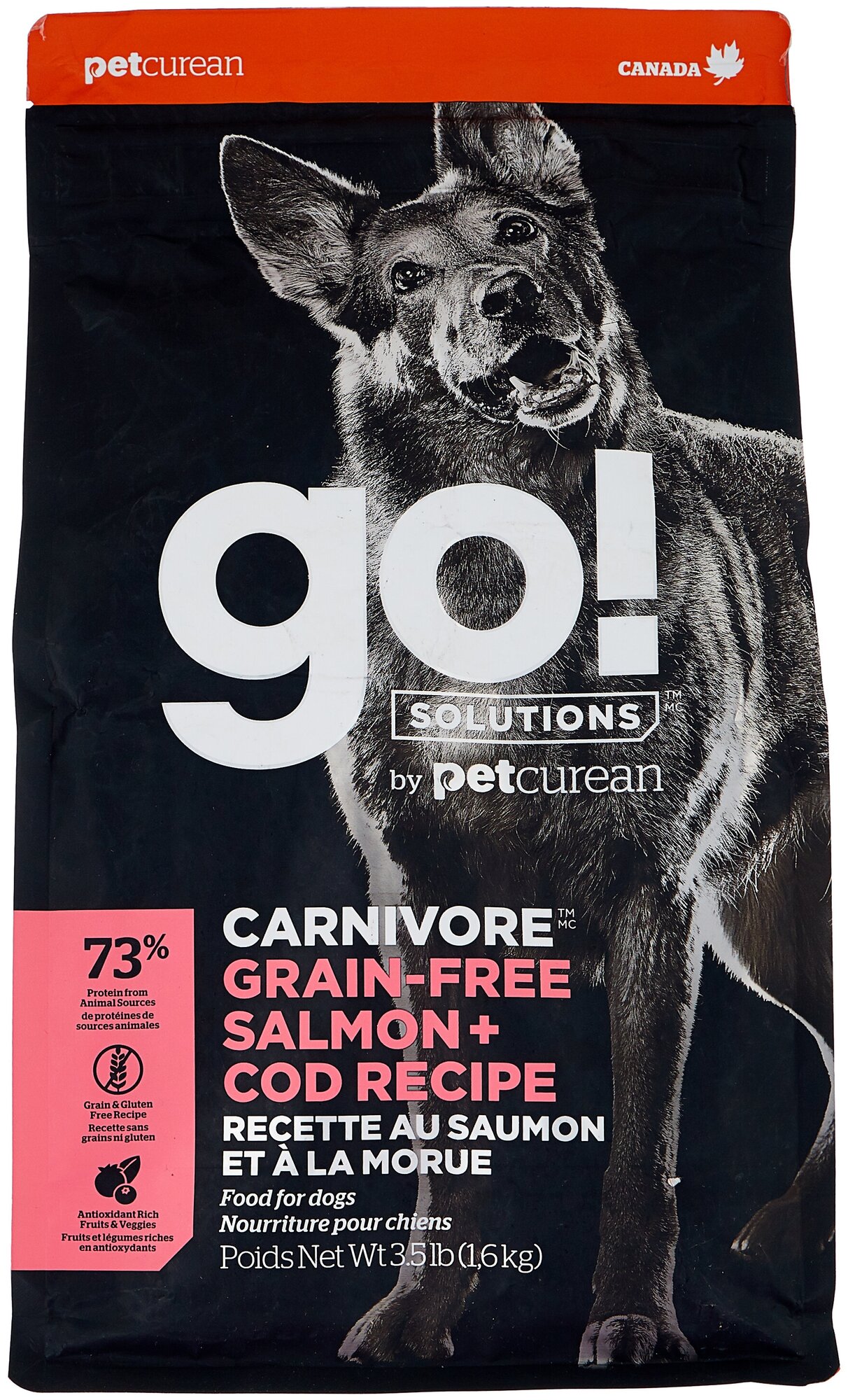 GO!     c    (GO! CARNIVORE GF Salmon + Cod Recipe DF ) 1,59 