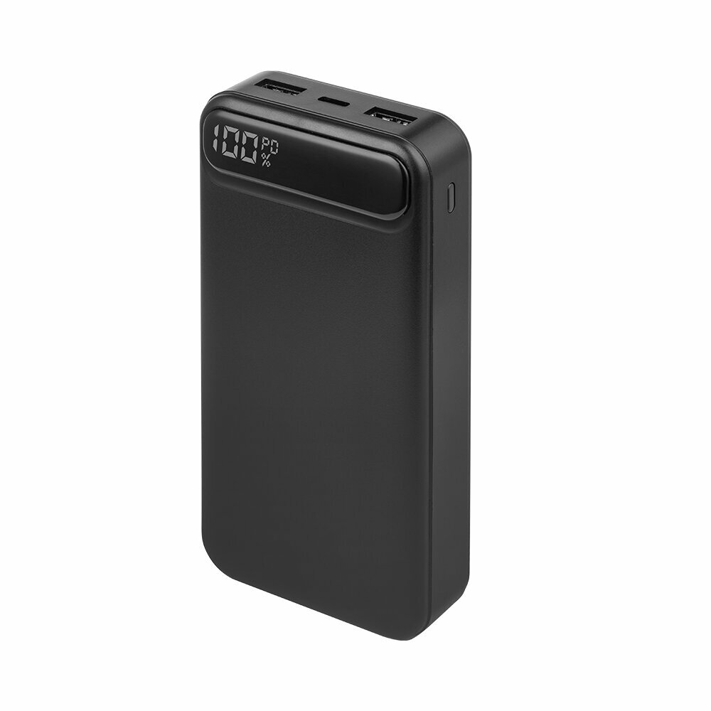 Внешний аккумулятор NRG Turbo V2 20000 mAh, 22.5 Вт (QC, PD, AFC, FCP, SCP, MTK PE), чёрный с дисплеем, Deppa, черный, Deppa 33638