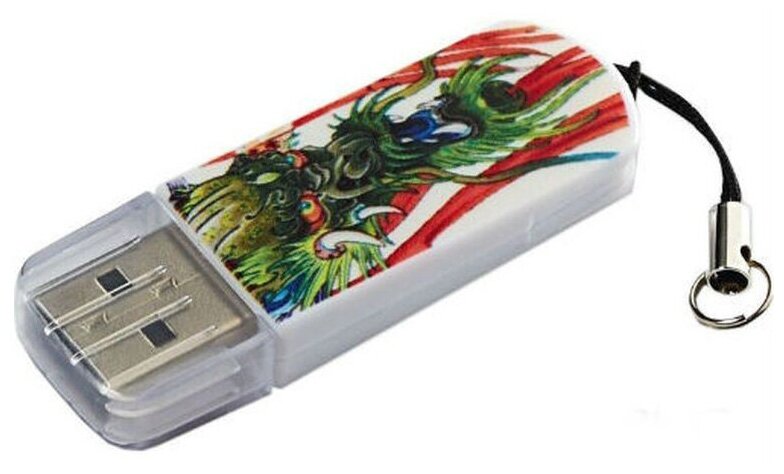 Verbatim 32Gb Mini Tattoo Dragon 49899 USB2.0 белый/рисунок