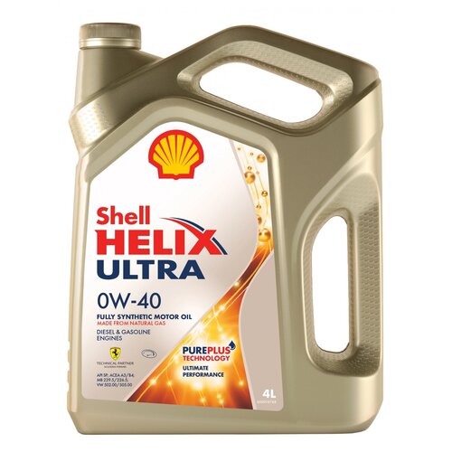 Моторное масло SHELL Helix Ultra 0W-40 API SN+ 4 л