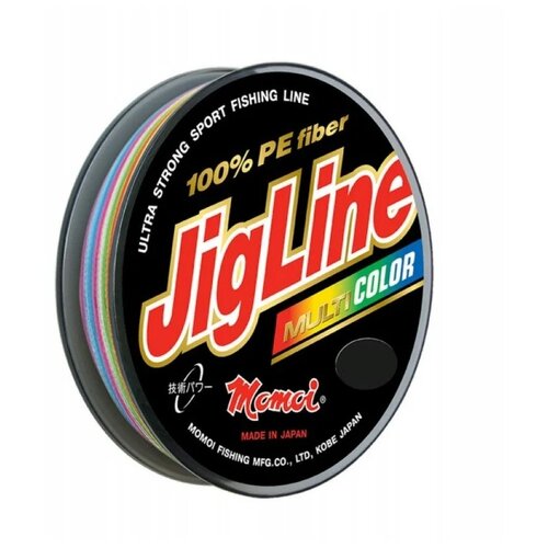 Плетеный шнур Jigline Multicolor, толщина 0,08 мм, тест 5,6 кг, длина 150 м, разноцветный