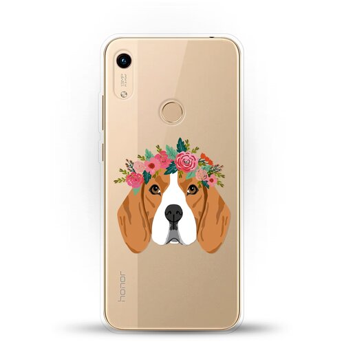 фото Силиконовый чехол бигль с цветами на honor 8a andy & paul