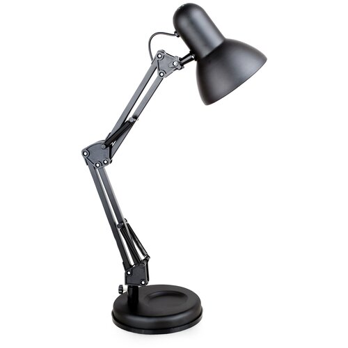 Лампа офисная Camelion Light Solution KD-313 C02, E27, 40 Вт, цвет арматуры: черный, цвет плафона/абажура: черный