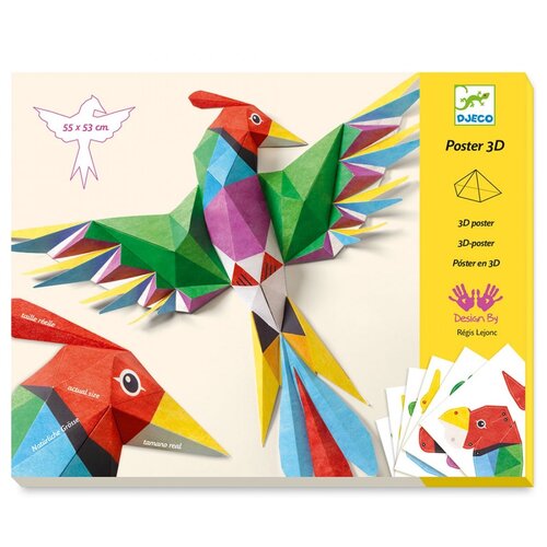 Купить Набор для творчества Птицы, с основой для настенного 3D панно, для детей от 8 лет, DJECO