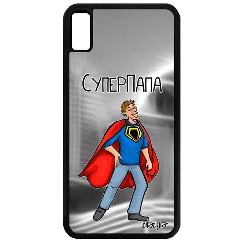 фото Чехол для смартфона iphone xs max, "суперпапа" отец смешной utaupia
