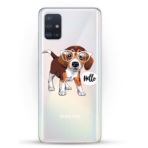 фото Силиконовый чехол hello бигль на samsung galaxy a51 andy & paul