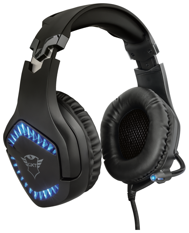 Компьютерная гарнитура Trust GXT 460 Varzz Illuminated Gaming Headset, черный