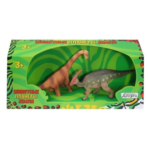 фото Игровой набор детский "динозавры" тм "компания друзей", серия "животные планеты земля", 2шт, в/к 38,5*10,5*17