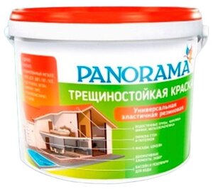 <b>Краска</b> акриловая латексная Panorama Трещиностойкая универсальная влагостойкая моющаяся глянцевая Выс