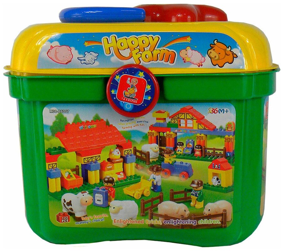 Конструктор "Ферма" 122 дет. в/к 38*33*32,5см