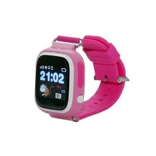 Детские часы, детские умные часы, умные часы для детей High Quality с GPS, поддержкой звонков, кнопкой SOS, сим карта, сенсорный дисплей, розовый