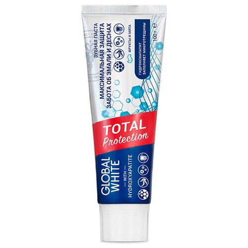 Купить Зубная паста Global White Total Protection витаминизированная, fruit & mint, 100 г
