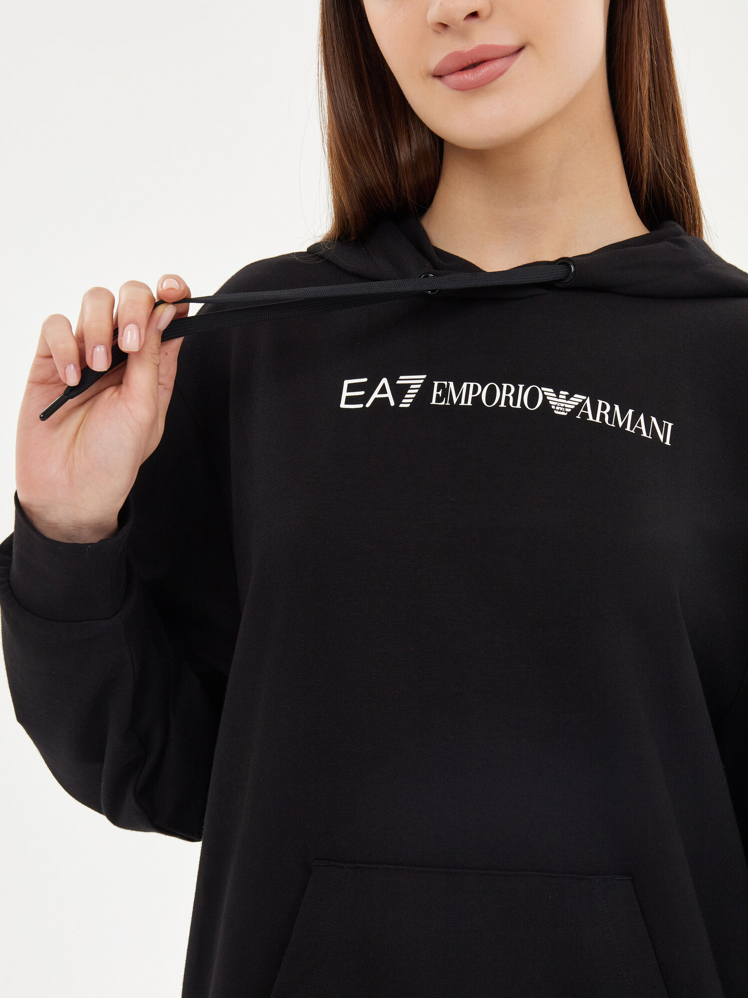 Худи спортивное EA7 EMPORIO ARMANI, размер XXS, , черный — фото 1