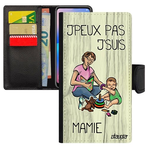 фото Чехол книжка на телефон apple iphone 8 plus, "не могу - стала бабушкой!" карикатура повод utaupia