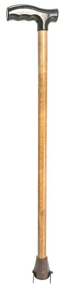 Трость деревянная с пластмассовой ручкой с устройством против скольжения Антилед ИПР-А-850 Мега-Оптим