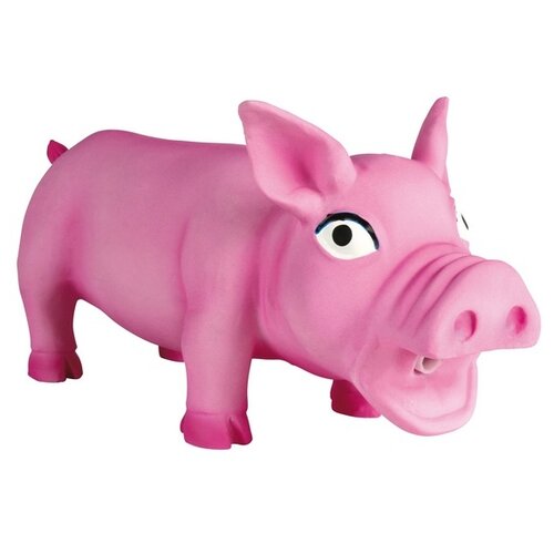 Игрушка для собак TRIXIE Свинья (35491), розовый/серый игрушка свинка латекс 23 сантиметра пищащая