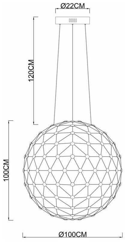 Светильник подвесной шар большой Divinare 1610/02 SP-140 CRISTALLINO - фотография № 3