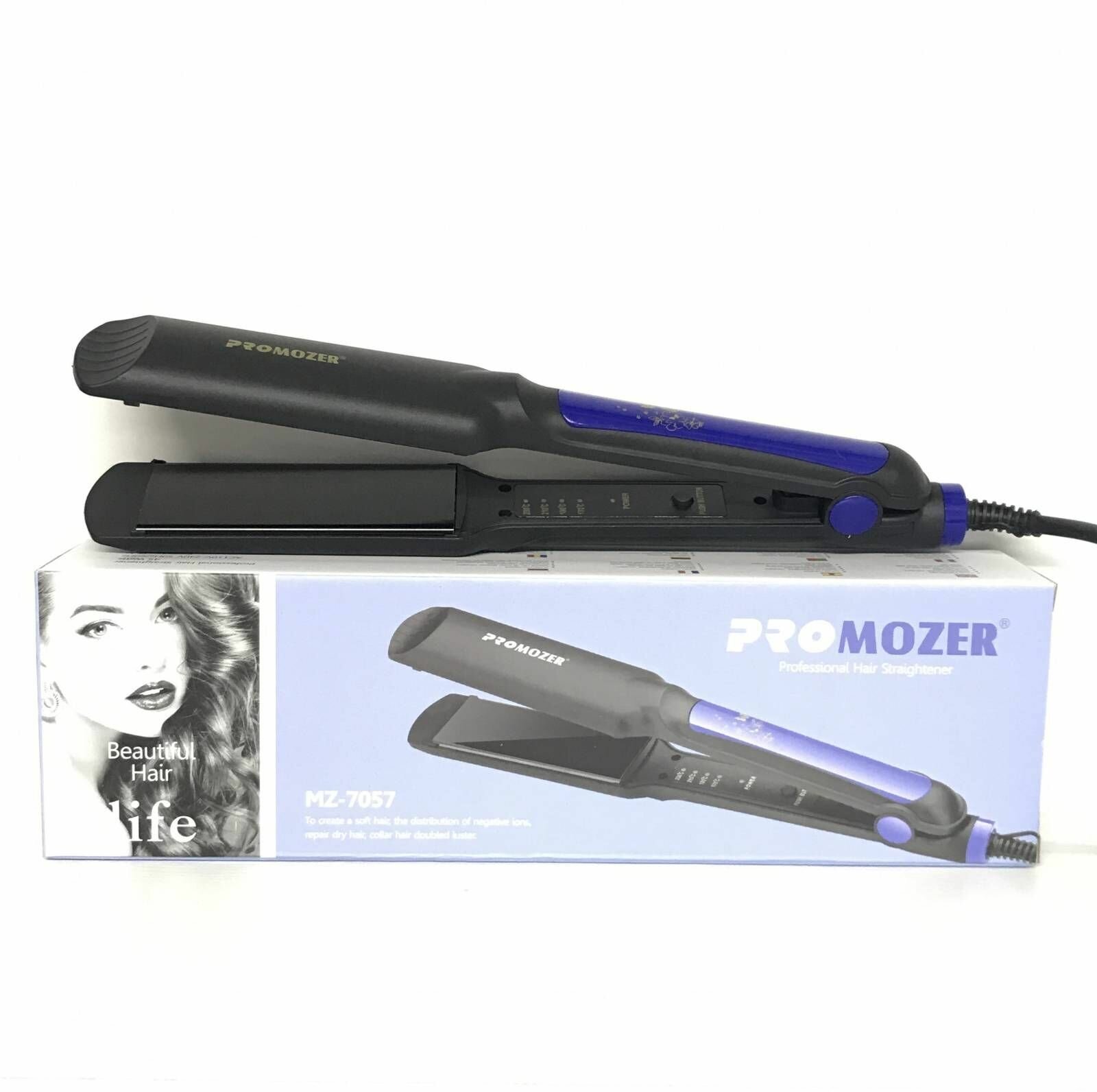 Выпрямитель для волос ProMozer MZ-7057, черный цвет, 1 шт - фотография № 3